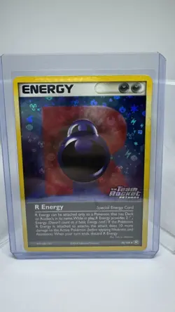 R Energy - 95/109 EX Team Rocket Returns - Stamped Reverse Holo Pokemon Card - Image 2