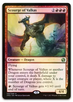 Scourge of Valkas #145 (Foil) (NM) Iconic Masters IMA Magic MTG - Image 1