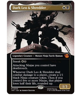 Dark Leo & Shredder - Borderless Teenage Mutant Ninja Turtles MTG - Image 1