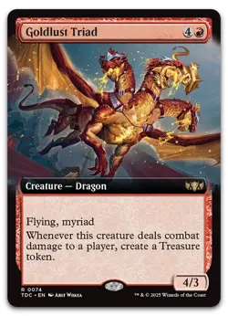 Goldlust Triad (Extended Art) #74 (NM) Tarkir Dragonstorm TDC Magic MTG - Image 1