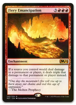 Fiery Emancipation #143 (Foil) (NM) Core Set 2021 M21 Magic MTG - Image 1