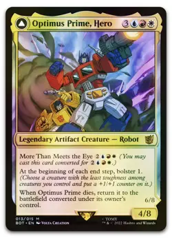Optimus Prime, Hero #13 (Foil) (NM) Transformers BOT Magic MTG - Image 1