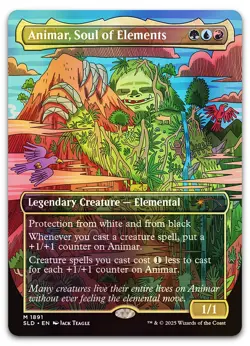 Animar, Soul of Elements (Rainbow Foil) #1891 NM Secret Lair Drop SLD Magic MTG - Image 1
