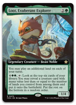 Loot, Exuberant Explorer (Extended Art) #470 (NM) Foundations FDN Magic MTG - Image 1