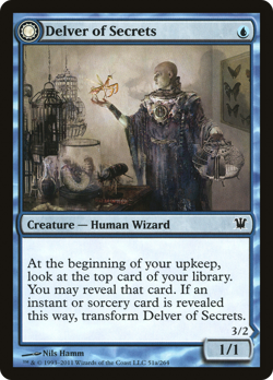 Delver of Secrets #51 (Foil) (MP) Innistrad ISD Magic MTG - Image 1