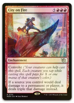 City on Fire #135 (Foil) (NM) March of the Machine MOM Magic MTG - Image 1