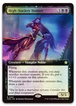 High-Society Hunter (Extended Art) #461 (Foil) (NM) Foundations FDN Magic MTG - Image 1