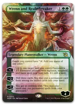 Wrenn and Realmbreaker (Borderless) #322 (Foil) NM March of the Machine - Image 1