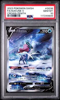 2023 Pokemon Raikou Suicune Entei V Crown Zenith Full Art SET of 3 PSA 10 - Image 4