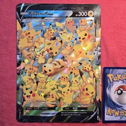 Pokemon Celebrations: Pikachu V Union SWSH139 140 141 142 Jumbo Promo - NM - Image 1