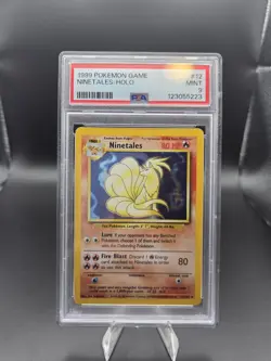 1999 POKEMON BASE SET UNLIMITED #12 NINETALES-HOLO PSA 9 - Image 1