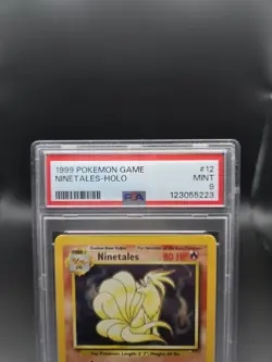 1999 POKEMON BASE SET UNLIMITED #12 NINETALES-HOLO PSA 9 - Image 2