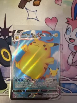 Surfing Pikachu VMAX - 009/025 - Pokemon Celebrations Sword Shield Rare Card NM - Image 1