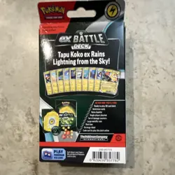 Pokemon Tapu Koko ex Battle Deck 60-Card Deck w/ Rulebook, Damage Counters, Coin - Image 2