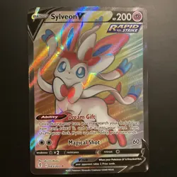 Pokemon Evolving Skies Sylveon V Full Art Card 183/203 NM/M Condition - Image 1