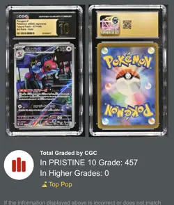 CGC 10 Pristine Porygon-Z 077/066 AR Art Rare Future Flash sv4M Pokemon Card - Image 3