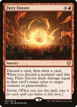 2x Fiery Encore Commander 2021 NM MTG - Image 1