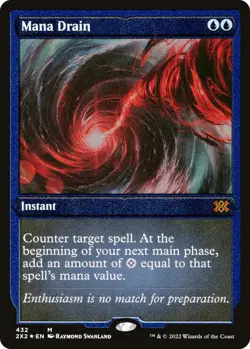 Mana Drain (Foil Etched) Double Masters 2022 NM MTG - Image 1