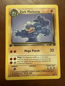 Pokemon Dark Machamp 27/82 1st Edition - Team Rocket Non Holo Pokemon Card - Image 1