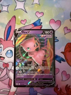 Mew V - 113/264 - Ultra Rare Fusion Strike Pokemon TCG NM Read Desc - Image 1