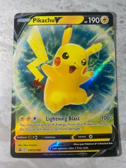 Pokemon TCG - Pikachu V - SWSH198 - Promo - Sword and Shield - Image 1