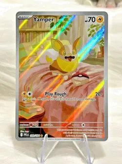 Yamper 99/94 - Phantasmal Flames Illustration Rare Pokemon TCG - NM - Image 1
