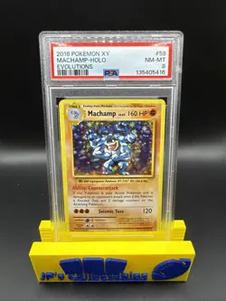 2016 Pokemon XY Evolutions Machamp Holo Rare 59/108 PSA 8 NM-MT - Image 1
