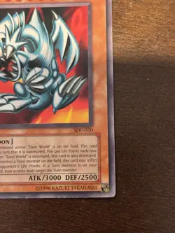 Yu-Gi-Oh! TCG Blue-Eyes Toon Dragon Pegasus 1st Ed SDP-020 3000 ATK 2500 DEF - Image 3