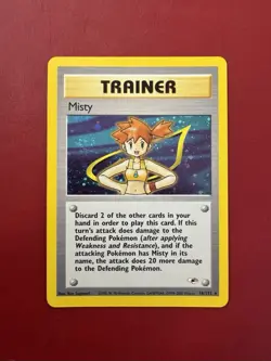 Misty 18/132 Holo Rare Gym Heroes Trainer Pokemon Card LP - Image 1