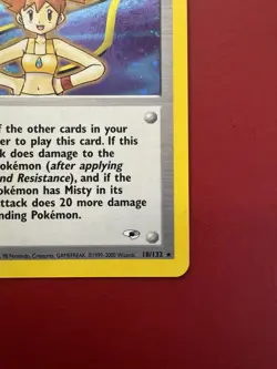 Misty 18/132 Holo Rare Gym Heroes Trainer Pokemon Card LP - Image 5