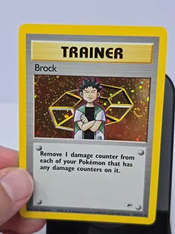 Brock 15/132 - Gym Heroes - Pokemon Card TCG Holo Swirl - Image 3