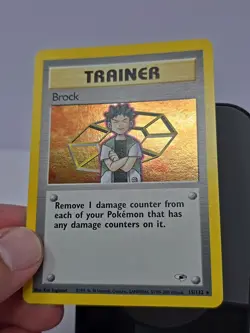 Brock 15/132 - Gym Heroes - Pokemon Card TCG Holo Swirl - Image 4