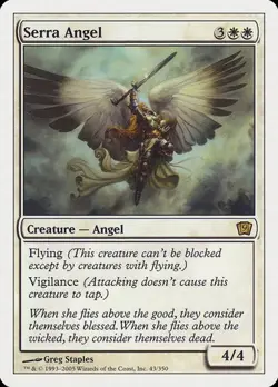 2x Serra Angel - Foil 9th Edition HP MTG - Image 1