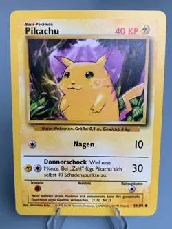 Pokemon Pikachu Base Set 58/102 Deutsch - Image 1