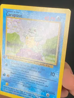 CARTE POKEMON CARAPUCE 63/102 EDITION 1 FR SET DE BASE COMMUNE - NM+ - Image 2