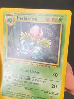 CARTE POKEMON HERBIZARRE 30/102 EDITION 1 FR SET DE BASE PEU COMMUNE - NM+ - Image 2