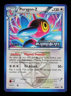 Pokemon Card Porygon-Z STAFF BW84 Promo Prerelease Plasma Blast BW Holo EX 2013 - Image 1