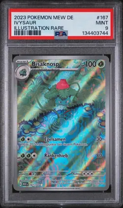 Pokemon Bisaknosp 151 #167 PSA 9 Mint Deutsch 2023 Ivysaur illustration rare - Image 1