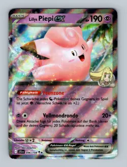 Pokemon Card Lillys Piepi EX Full Art JTG 056/159 German NM/M - Image 1