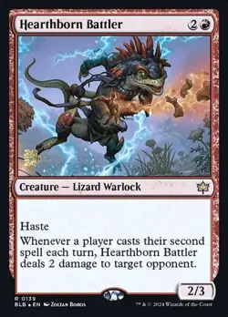2x Hearthborn Battler - Foil Prerelease Promo BLB NM MTG - Image 1