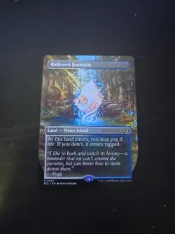 Hallowed Fountain MTG Lorwyn Eclipsed #R 0347 Rare Borderless Dual Sided Land - Image 2
