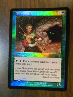 Mtg 7th Edition Core Set FOIL Elvish Piper Excellent - NM Condition - Image 1