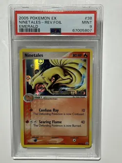 2005 Pokemon Ex Emerald - Ninetales Rev.Foil #38 PSA 9 MINT - Image 1