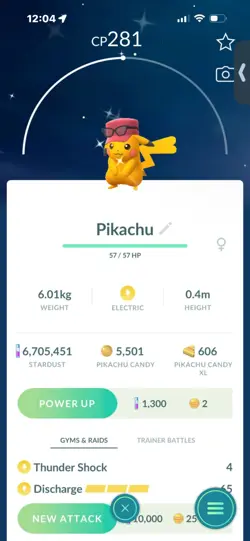 Pokemon Go Shiny Pikachu Wearing Calem’s Red Hat ( Go Fest 2026 ) - Image 1