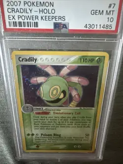 Pokemon Cradily EX Power Keepers Holo Rare #7 PSA 10 Gem Mint - Image 1