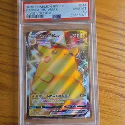Pokemon TCG Pikachu VMAX Holo Ultra Rare Vivid Voltage 044/185 2020 PSA 10 - Image 1