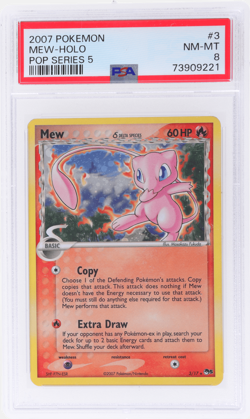 2007 Pokemon Organized Play Series 5 Mew Holo #3B PSA 8 - Image 1