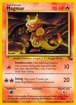 2x Magmar (#39/62) - Unlimited OS - Fossil HP Pokemon - Image 1