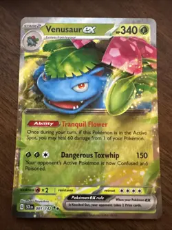 Pokemon Venusaur ex 001/142 Stellar Crown Double Rare Holo - Image 1