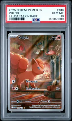 PSA 10 Vulpix #138 Pokemon Mega Evolution English 2025 - Image 1